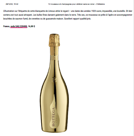 Bottega Gold Prosecco DOC as the perfect aperitif