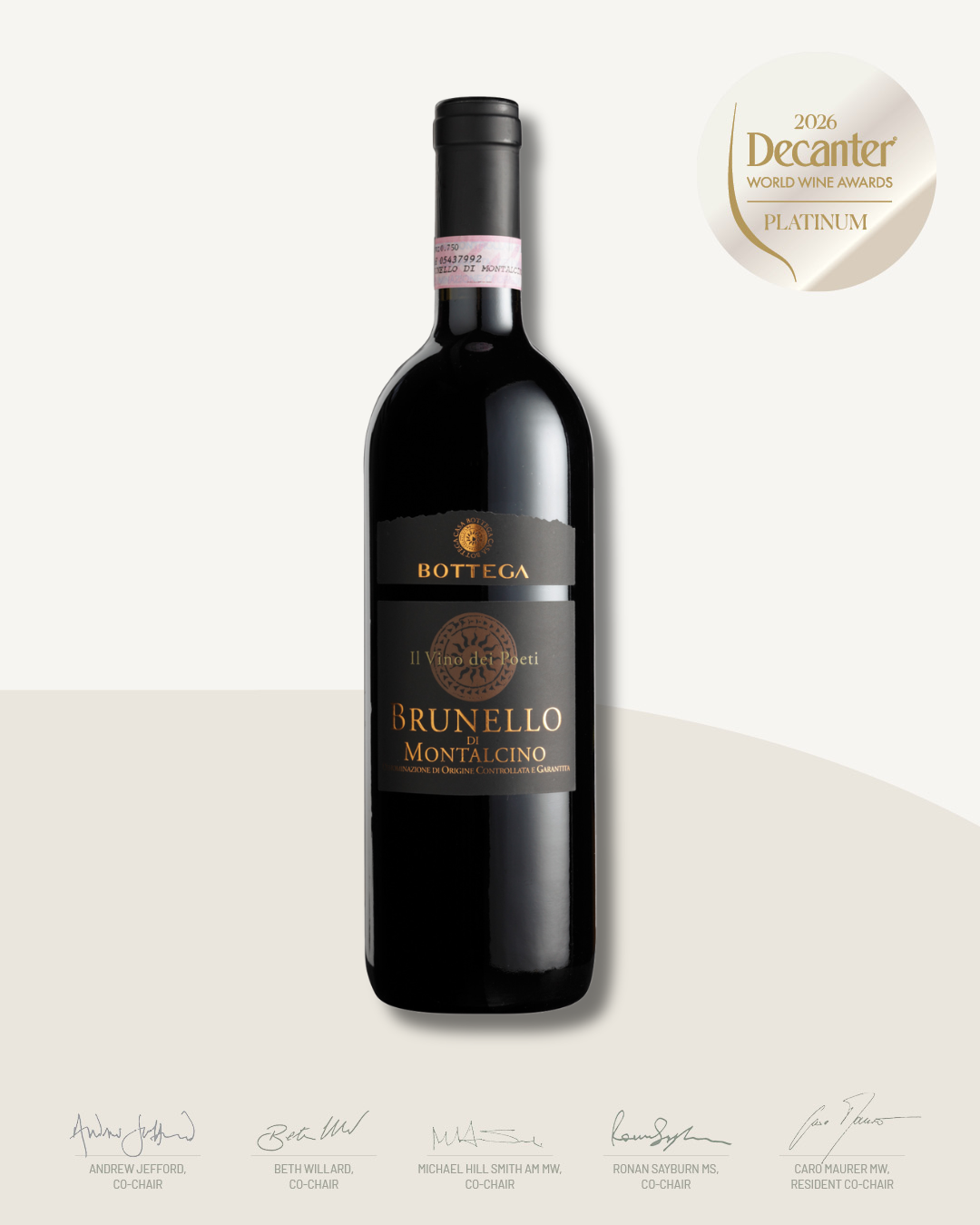 BRUNELLO PLATINUM MEDAL DECANTER