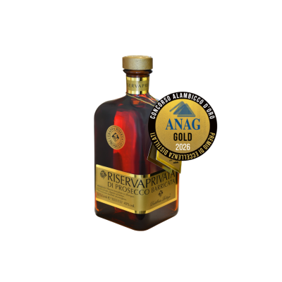 Gold Medal - Alambicco d’Oro ANAG – IT (2026) - Grappa Riserva Privata di Prosecco Barricata Gold Medal - Alambicco d’Oro ANAG – IT (2026) - Grappa Riserva Privata di Prosecco Barricata